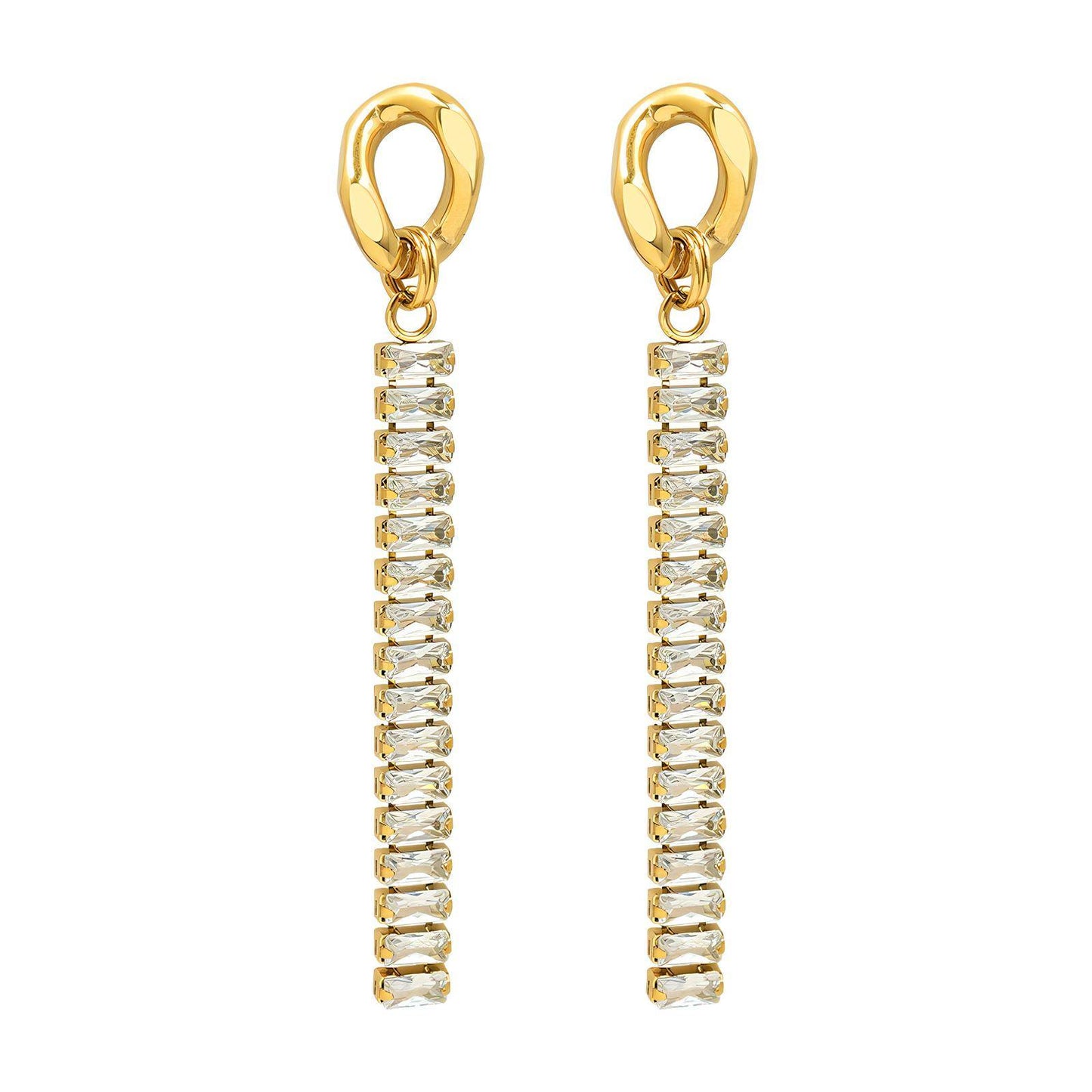 SAX 18K GOLD PLATED STAINLESS STEEL EARRINGS