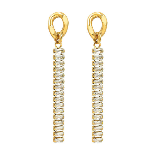 SAX 18K GOLD PLATED STAINLESS STEEL EARRINGS