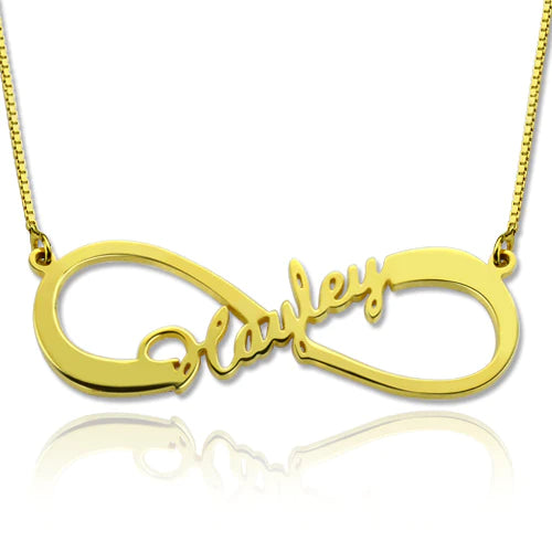 Customized Single Infinity Sterling Silver Necklace