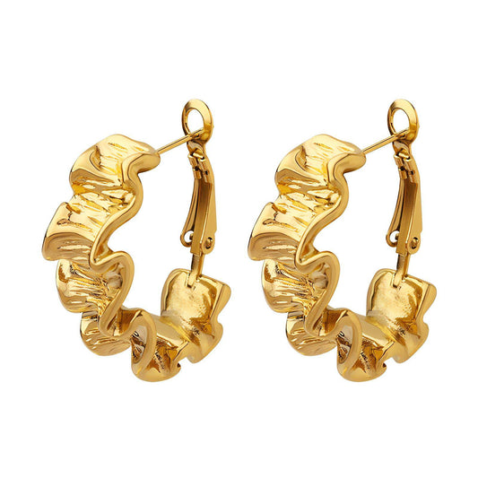 KISH 18K GOLD PLATED STAINLESS STEEL EARRINGS