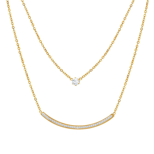 MIA 18K GOLD PLATED STAINLESS STEEL NECKLACE